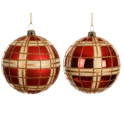 KAEMINGK Palline Di Natale-Set di 12 palline di Natale (D80 mm) Marilyn con glitter oro