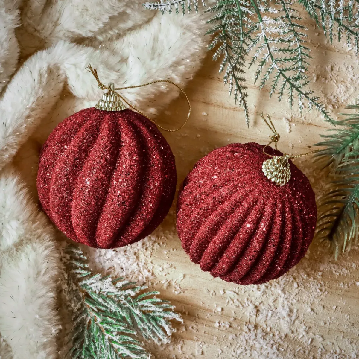 KAEMINGK Palline Di Natale-Set di 12 palline di Natale (D80 mm) Riflesso d'oro