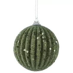 KAEMINGK Palline Di Natale-Set di 12 palline di Natale (D80 mm) Strass glitterati