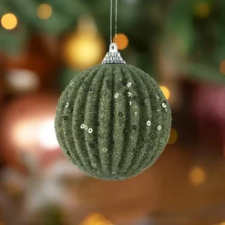 KAEMINGK Palline Di Natale-Set di 12 palline di Natale (D80 mm) Strass glitterati