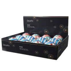 KAEMINGK Palline Di Natale-Set di 12 palline di Natale in vetro (D80 mm) Grande Tendone Multicolore