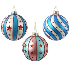 KAEMINGK Palline Di Natale-Set di 12 palline di Natale in vetro (D80 mm) Grande Tendone Multicolore