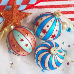 KAEMINGK Palline Di Natale-Set di 12 palline di Natale in vetro (D80 mm) Grande Tendone Multicolore
