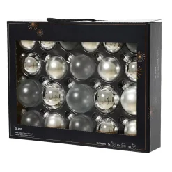 KAEMINGK Palline Di Natale-Set di 21 palline di Natale in vetro (D60 a 75 mm) Assortite Cristallo