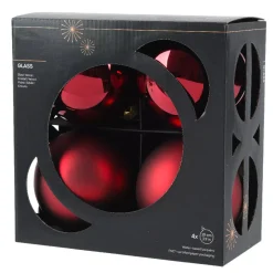 KAEMINGK Palline Di Natale-Set di 4 palline di Natale in vetro (D100 mm) Boreale