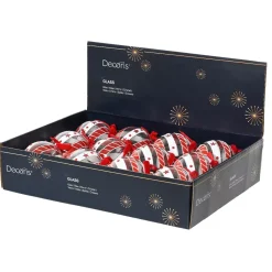 KAEMINGK Palline Di Natale-Set di 12 palline di Natale in vetro (D80 mm) Sölden e bianco