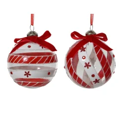 KAEMINGK Palline Di Natale-Set di 12 palline di Natale in vetro (D80 mm) Sölden e bianco