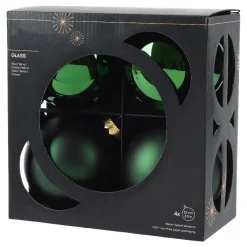 KAEMINGK Palline Di Natale-Set di 4 palline di Natale in vetro (D100 mm) Boreale