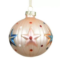 KAEMINGK Palline Di Natale-Set di 3 palline di Natale in vetro (D80 mm) Circo stellato