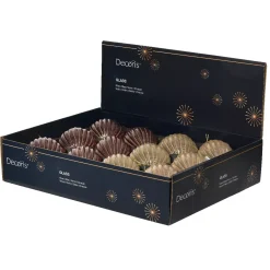 KAEMINGK Palline Di Natale-Set di 12 palline di Natale in vetro (D80 mm) glitterate e perla