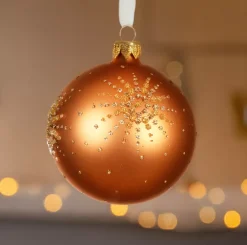 KAEMINGK Palline Di Natale-Set di 6 palline di Natale in vetro (D80 mm) Diamond star
