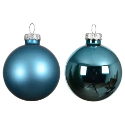 KAEMINGK Palline Di Natale-Set di 6 palline di Natale in vetro (D80 mm) Boreale Blu frizzante