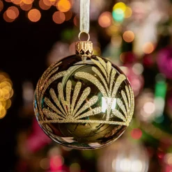 KAEMINGK Palline Di Natale-Set di 6 palline di Natale in vetro (D80 mm) Luxury Verde albero