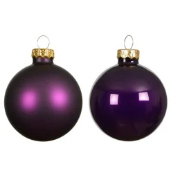 KAEMINGK Palline Di Natale-Set di 6 palline di Natale in vetro (D80 mm) Boreale Fico