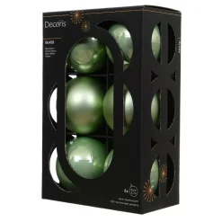 KAEMINGK Palline Di Natale-Set di 6 Palline di Natale in vetro (D80 mm) Boreale