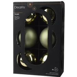 KAEMINGK Palline Di Natale-Set di 6 palline di Natale in vetro (D80 mm) Boreale