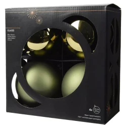 KAEMINGK Palline Di Natale-Set di 4 palline di Natale in vetro (D100 mm) Boreale