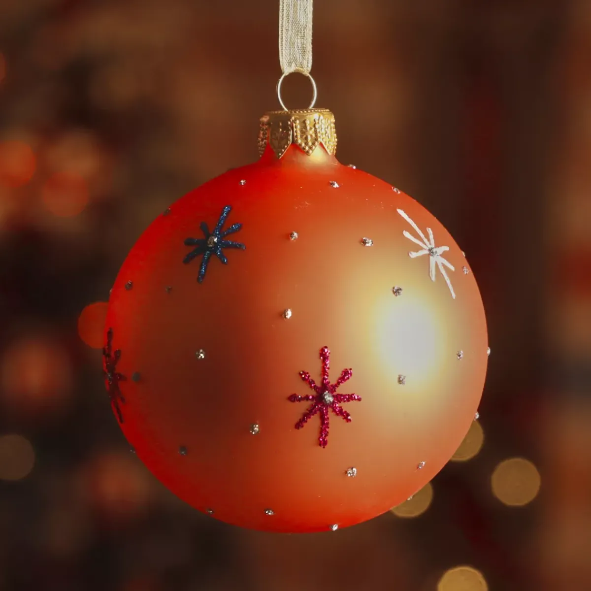 KAEMINGK Palline Di Natale-Set di 6 palline di Natale in vetro (D80 mm) Stelle del mondo
