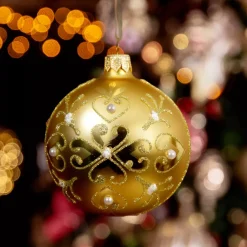KAEMINGK Palline Di Natale-Set di 6 palline di Natale in vetro (D80 mm) Barocco chiaro