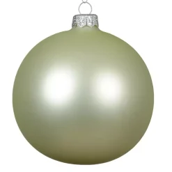 KAEMINGK Palline Di Natale-Set di 4 palline di Natale in vetro (D100 mm) Artico opaco Menta bianca