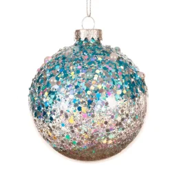 KAEMINGK Palline Di Natale-Set di 3 palline di Natale in vetro (D80 mm) Glitterate