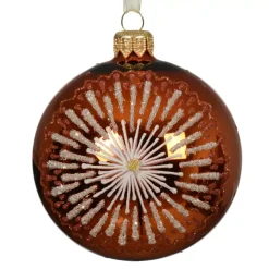 KAEMINGK Palline Di Natale-Set di 6 palline di Natale in vetro (D80 mm) Medaglione stellato Zucca