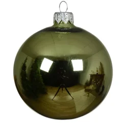 KAEMINGK Palline Di Natale-Set di 6 palline di Natale in vetro (D80 mm) Artico brillante verde te