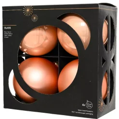 KAEMINGK Palline Di Natale-Set di 4 palline di Natale in vetro (D100 mm) Boreale Pesca