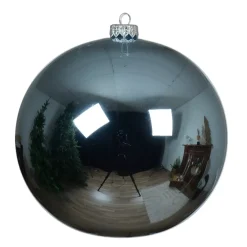 KAEMINGK Palline Di Natale-Set di 6 palline di Natale in vetro (D80 mm) Artico brillante Blu ghiacciato