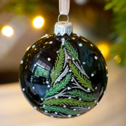 KAEMINGK Palline Di Natale-Set di 6 palline di Natale in vetro (D80 mm) Ramoscelli di albero