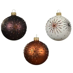 KAEMINGK Palline Di Natale-Set di 6 palline di Natale in vetro (D80 mm) Notte stellata Multicolore