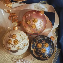 KAEMINGK Palline Di Natale-Set di 6 palline di Natale in vetro (D80 mm) Rococo