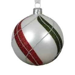 KAEMINGK Palline Di Natale-Set di 6 palline di Natale in vetro (D80 mm) Torsioni Quadri d'inverno