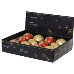 KAEMINGK Palline Di Natale-Set di 12 palline di Natale in vetro (D80 mm) Barocco e oro