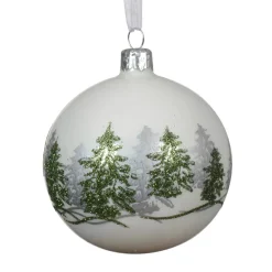 KAEMINGK Palline Di Natale-Set di 6 palline di Natale in vetro (D80 mm) Foresta di abeti
