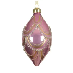 KAEMINGK Palline Di Natale-Set di 2 palline di Natale in vetro (D60 mm) Eleganza Gatsby Rosa