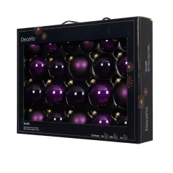 KAEMINGK Palline Di Natale-Set di 21 palline di Natale in vetro (D60 a 75 mm) Assortite Cristallo Fico