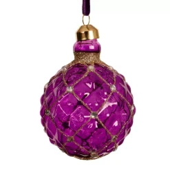 KAEMINGK Palline Di Natale-Set di 3 palline di Natale in vetro (D80 mm) Carrat