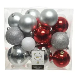 KAEMINGK Palline Di Natale-Set di 26 palline di Natale Lara Multi /Biancoc/ Argento