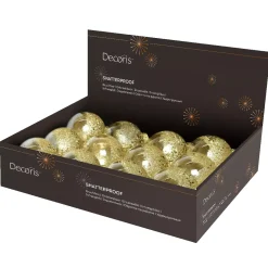 KAEMINGK Palline Di Natale-Set di 12 palline di Natale trasparente (Ø 80 mm) Zéli