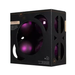 KAEMINGK Palline Di Natale-Set di 4 palline di Natale unite (D100 mm) Aravis Fico