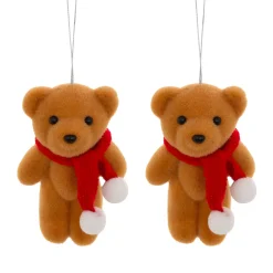 JJA Addobbi Natalizi-Set di 2 pendenti (H12 cm) Orsetti carini