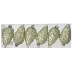 KAEMINGK Addobbi Natalizi-Set di 6 pigne da appendere Alpine Menta bianca