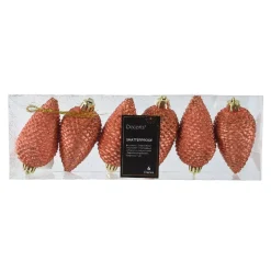 KAEMINGK Addobbi Natalizi-Set di 6 pigne da appendere (H8 cm) Alpine