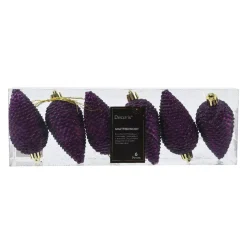 KAEMINGK Addobbi Natalizi-Set di 6 pigne da appendere (H8 cm) Alpine
