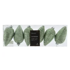 KAEMINGK Addobbi Natalizi-Set di 6 pigne da appendere (H8 cm) Alpine