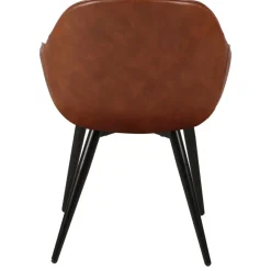 Poltrone-Set di 2 poltrone in similpelle (seduta 47 cm) Juno scuro