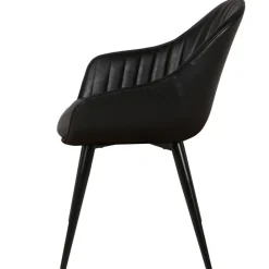 Poltrone-Set di 2 poltrone in similpelle (seduta 47 cm) Juno carbone
