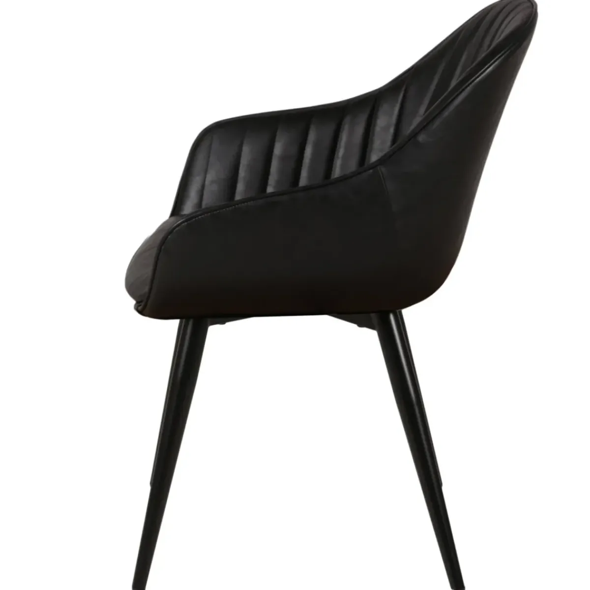 Poltrone-Set di 2 poltrone in similpelle (seduta 47 cm) Juno carbone