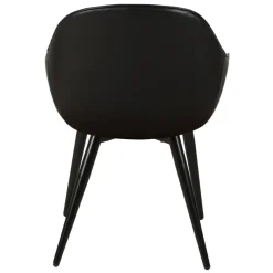 Poltrone-Set di 2 poltrone in similpelle (seduta 47 cm) Juno carbone